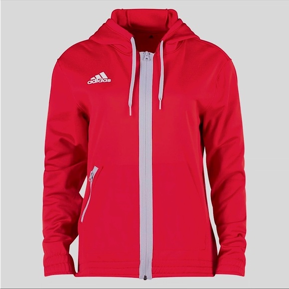Adidas Red Hoodie jacket gray Accents HI0699 280 Full front zip up XL
New w Tags - Picture 1 of 15